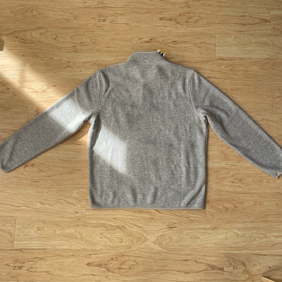 Eddie Bauer Men's Sweater Fleece Pullover in Medium Heather Ivory New With Tags - Picture 3 of 8